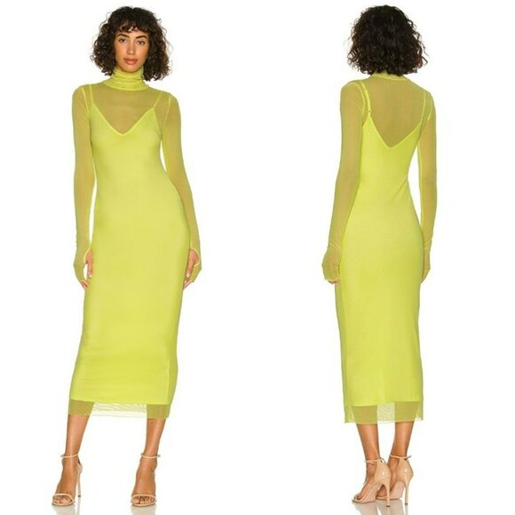 REVOLVE Dresses & Skirts - AFRM Shailene Dress - Sunny Lime